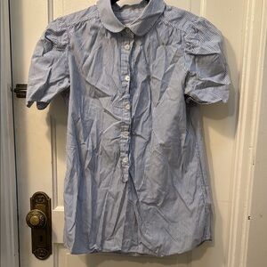 J. Crew Blue Striped Button Down Shirt